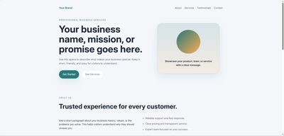 Business Homepage Template
