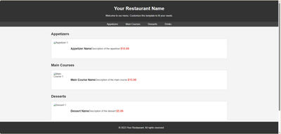 Menu Template